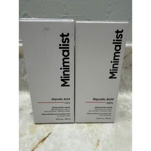 2PK Minimalist Glycolic Acid 08% Exfoliating Liquid with Bamboo Water 5.07oz